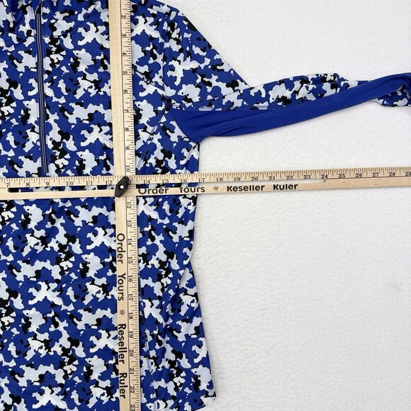 Zero Restriction Golf Pullover Top Womens Size Small Blue Camouflage Performance - Picture 9 of 10